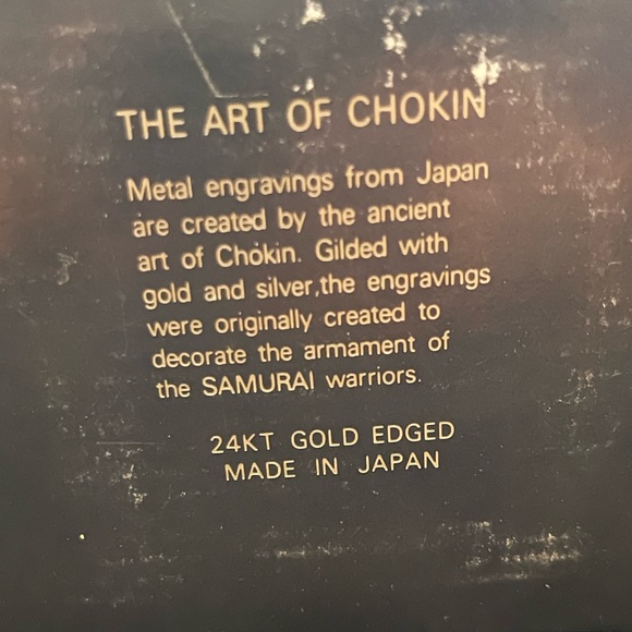 24kt Gold trim jewelry box. Japanese Chokin, Humming bird pattern. - Picture 2 of 5